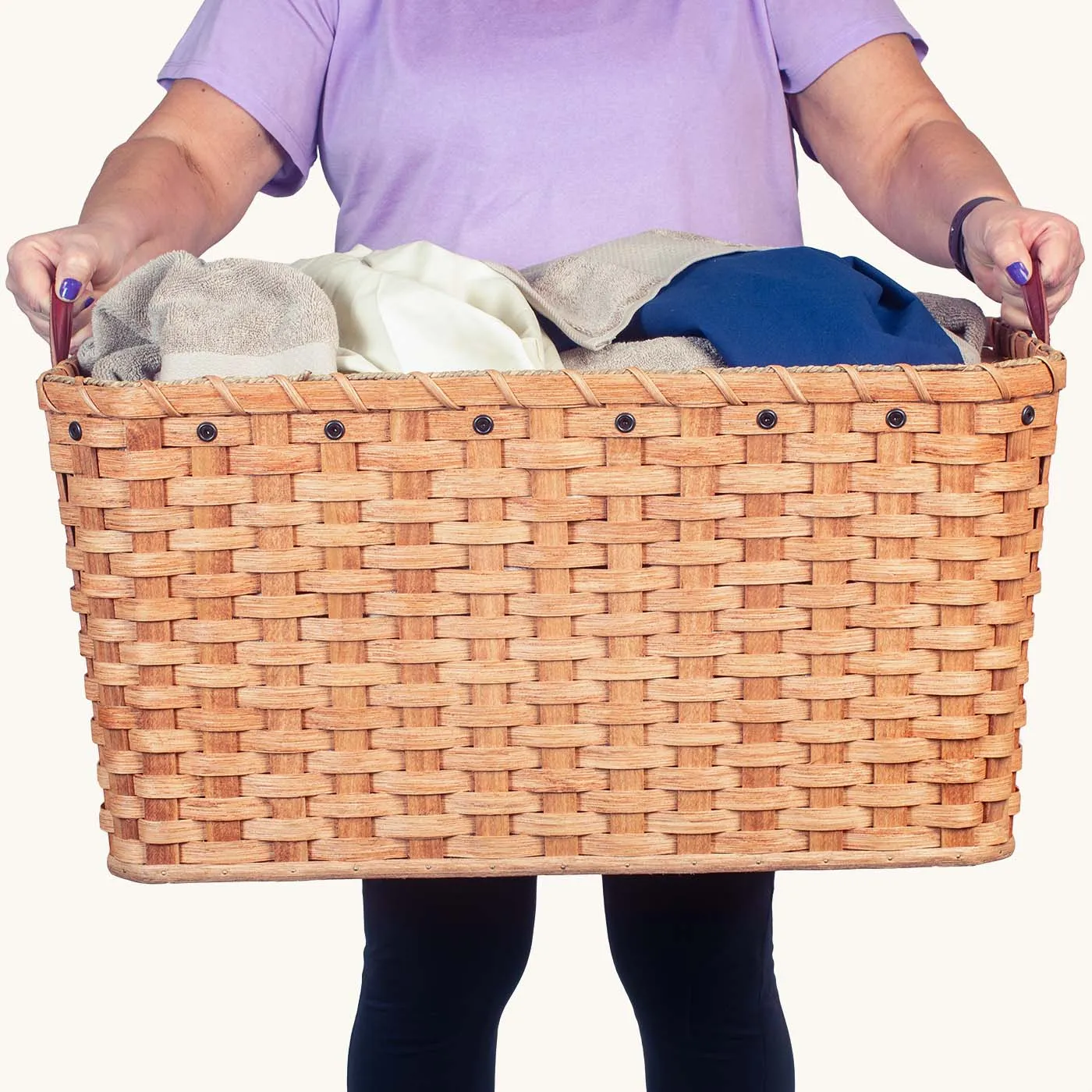 2 Bushel Laundry Basket | Huge Amish Wicker Storage Hamper