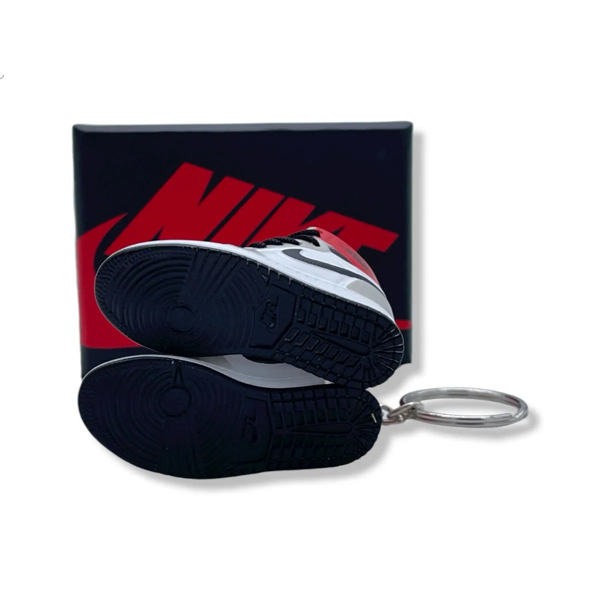 3D Sneaker Keychain- Air Jordan 1 High Smoke Grey Pair