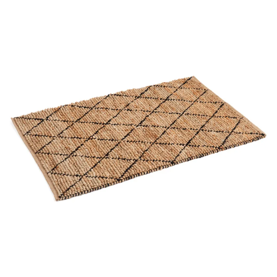 Anant Black and Natural Diamond Jute Area Rug