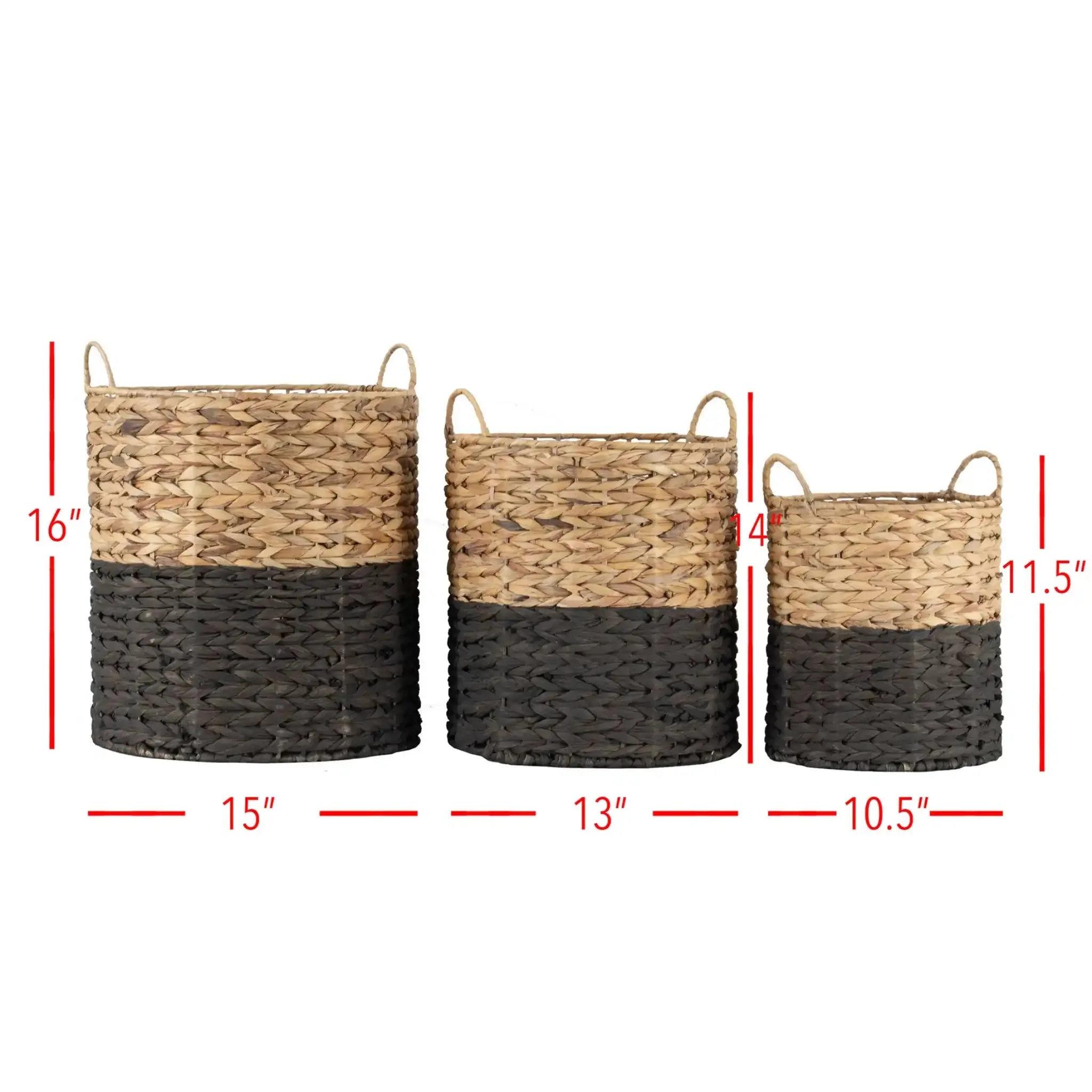 Ariana Natural Baskets, Set of 3