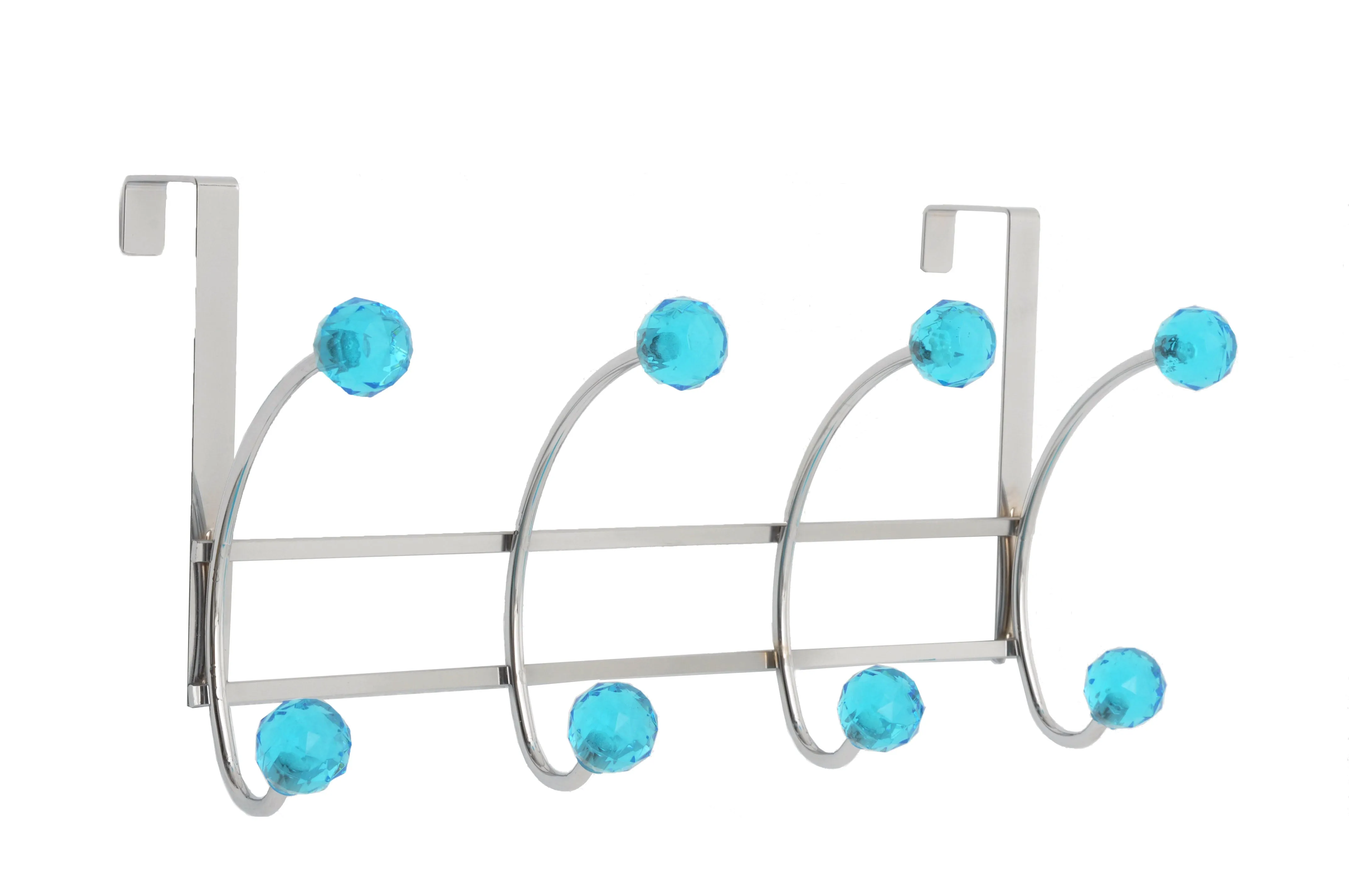 Aspect Contemporary Overdoor Hooks, 8 Blue Crystal Hooks