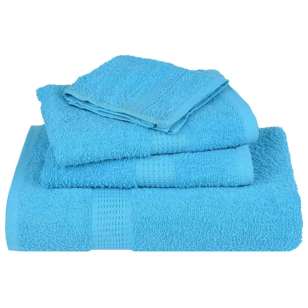 Bath Towels 10 pcs Turquoise 100x150 cm 360 gsm 100% Cotton