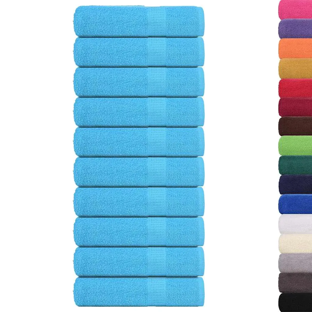 Bath Towels 10 pcs Turquoise 100x150 cm 360 gsm 100% Cotton