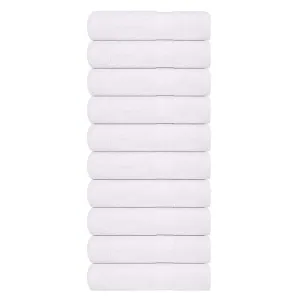 Bath Towels 10 pcs White 100x150 cm 360 gsm 100% Cotton