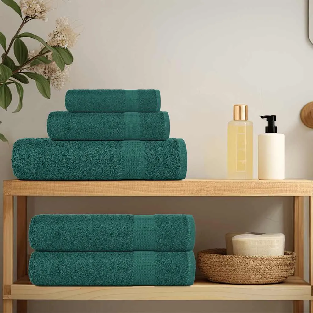 Bath Towels 2 pcs Green 100x150 cm 360 gsm 100% Cotton