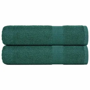 Bath Towels 2 pcs Green 100x150 cm 360 gsm 100% Cotton