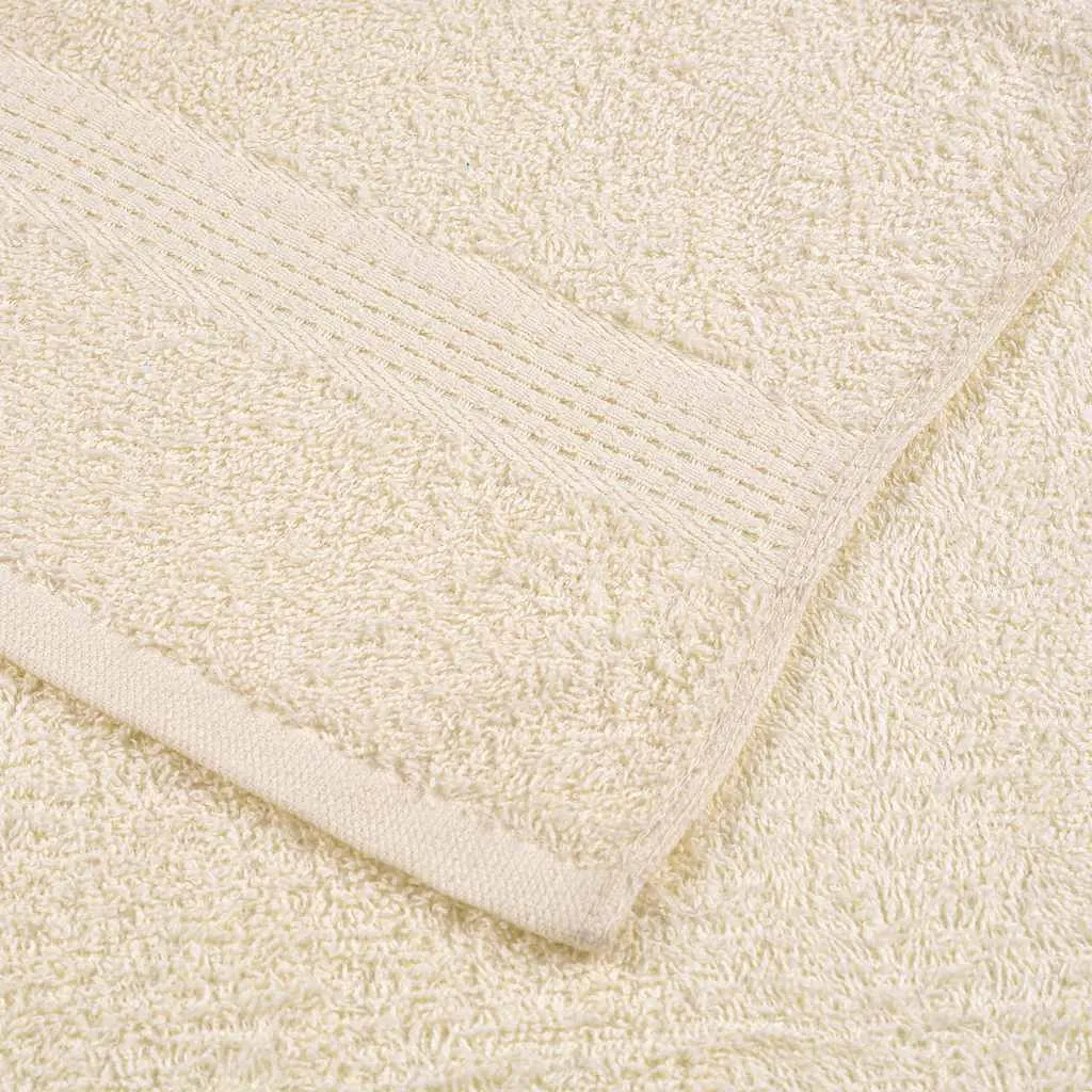 Bath Towels 4 pcs Cream 100x150 cm 360 gsm 100% Cotton