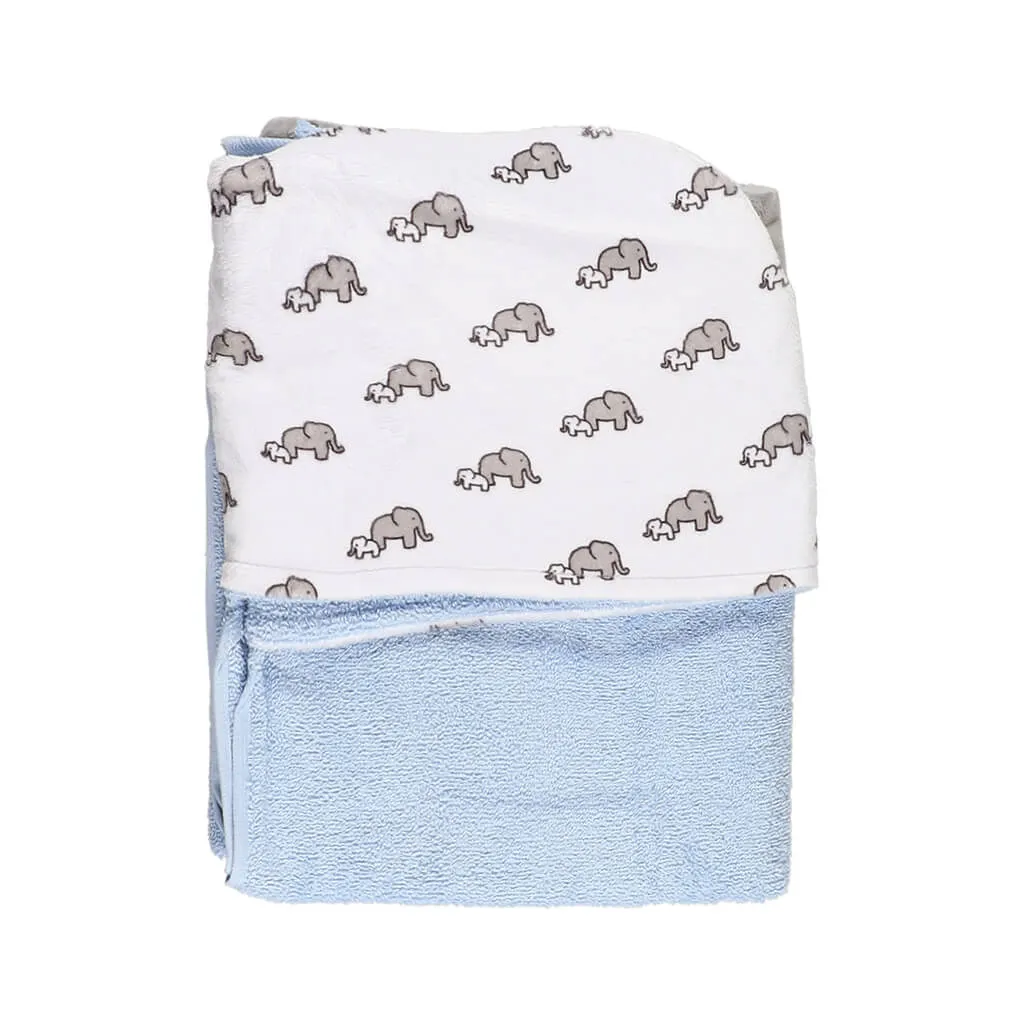 Big Towel Blue Elephants and Stars