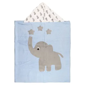 Big Towel Blue Elephants and Stars