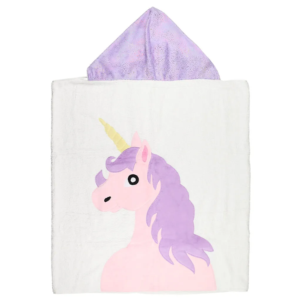 Big Towel White Glitter Lilac Unicorn