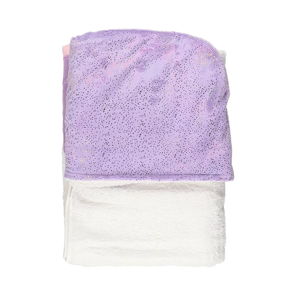 Big Towel White Glitter Lilac Unicorn