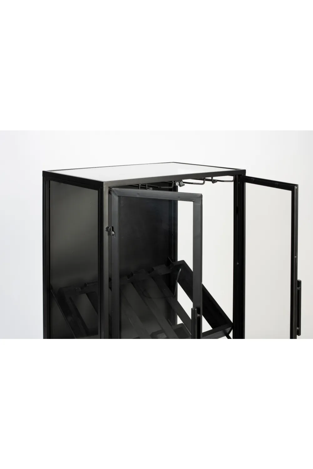 Black Wooden Wine Cabinet | DF Rob