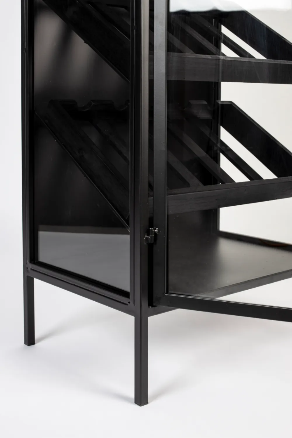 Black Wooden Wine Cabinet | DF Rob