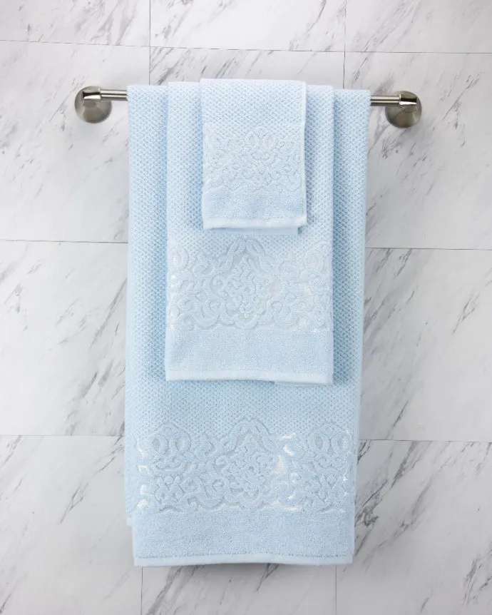 Blue Galata Turkish Cotton Bath Towel 28x56" 1pc