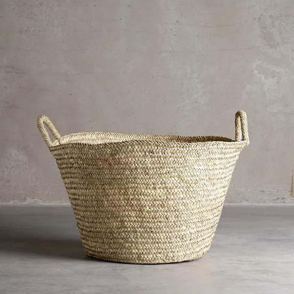 Bohemia Design Woven Palm Leaf Basket Natural