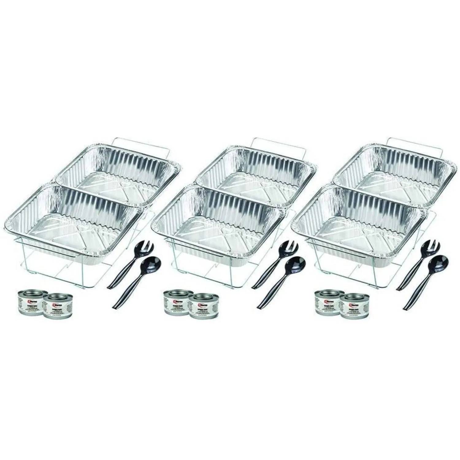 Buffet Serving Kit Disposable Aluminum Chafing Dish Buffet Party Set 24PC