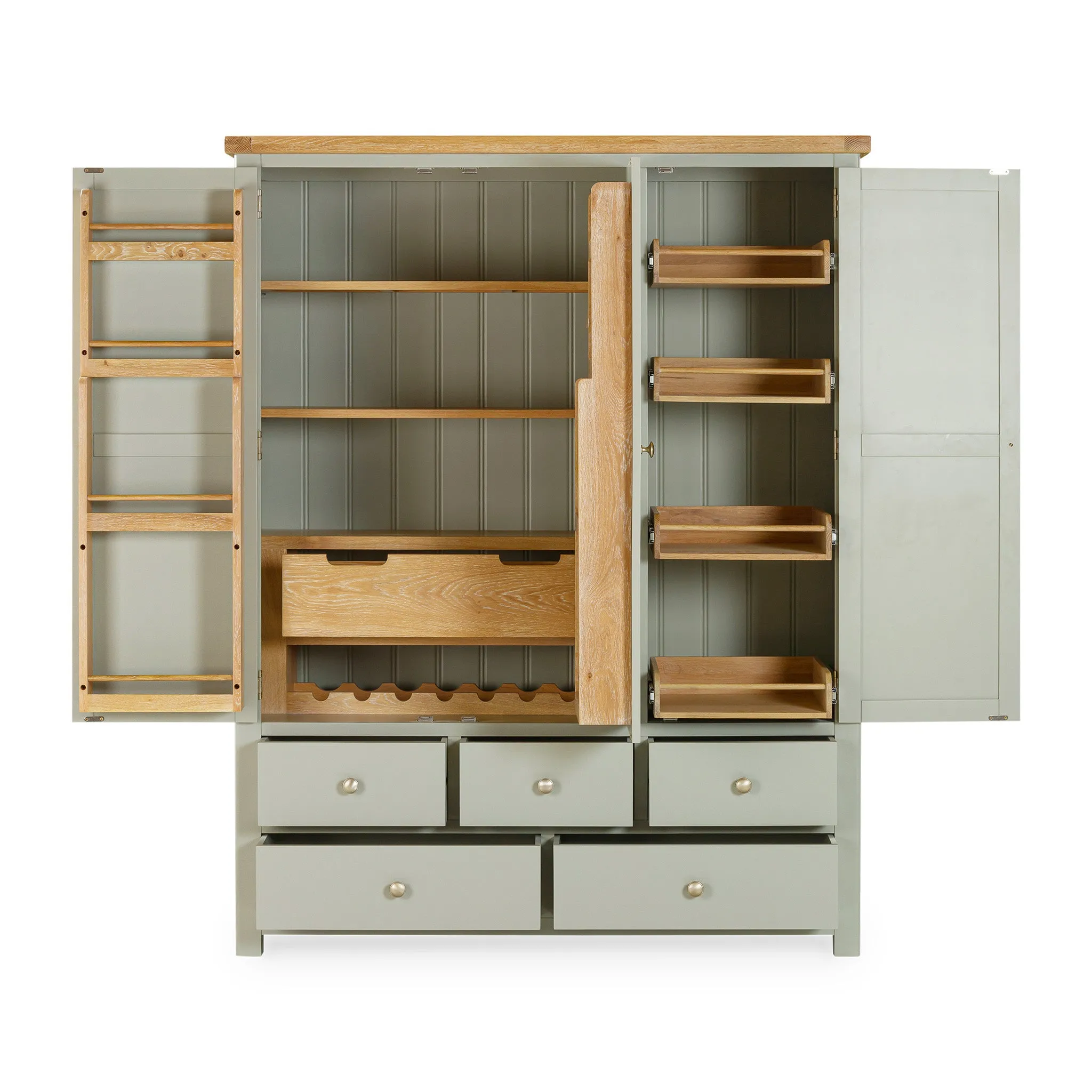 Burford Triple Larder Unit in Sage Green