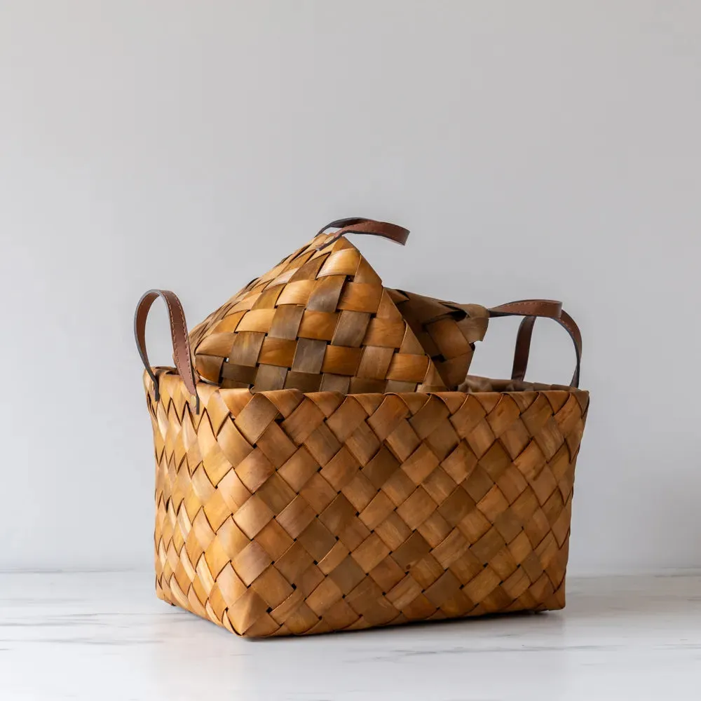 Burnt Wooden Basket