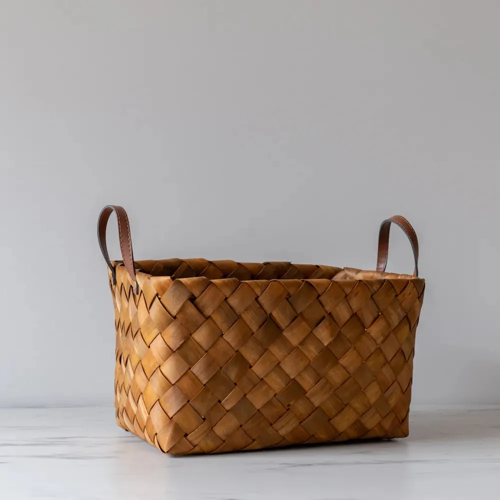 Burnt Wooden Basket