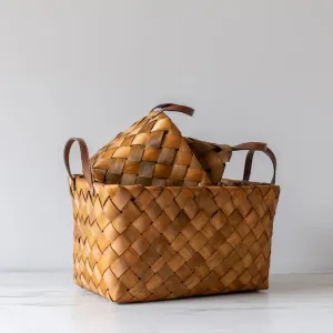 Burnt Wooden Basket