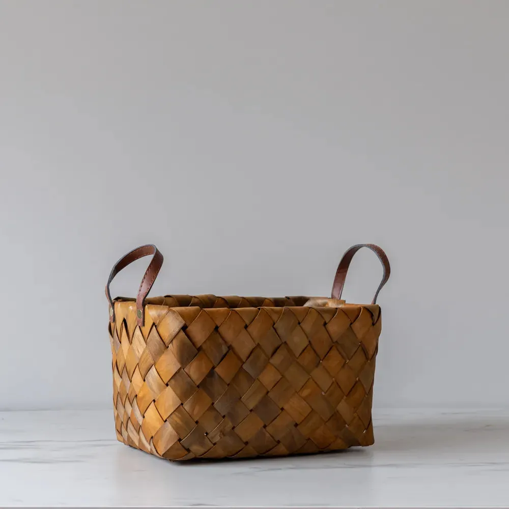 Burnt Wooden Basket