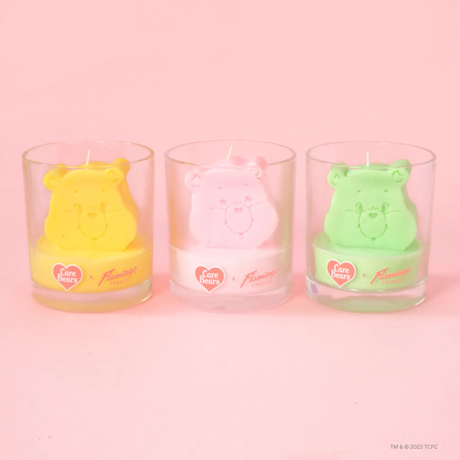 Care Bears x Flamingo Candles Fuzzy Wuzzy Cheer Bear 3D Icon Candle