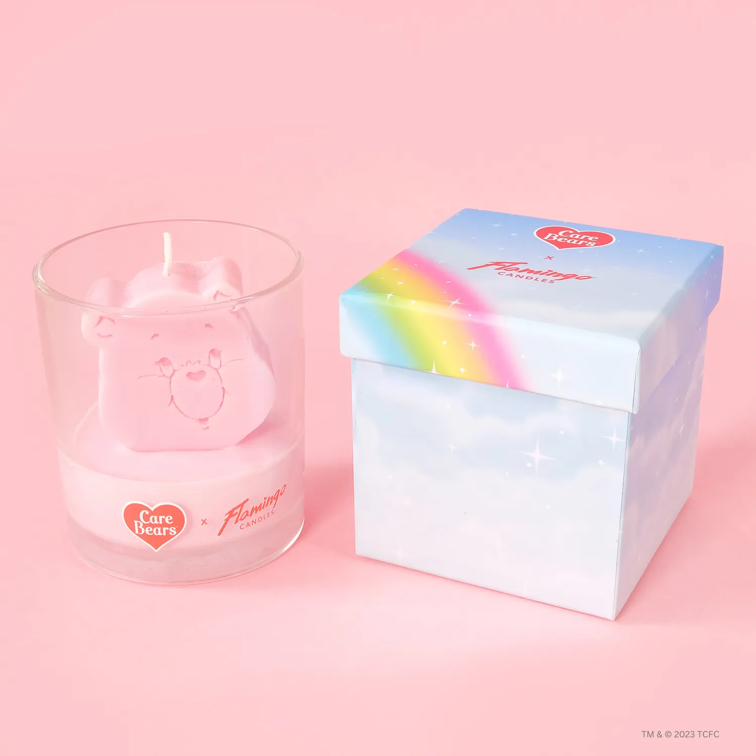 Care Bears x Flamingo Candles Fuzzy Wuzzy Cheer Bear 3D Icon Candle