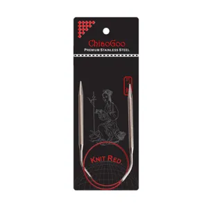 ChiaoGoo Knit RED Circular Needles - US 0 (2.00mm) - 16"