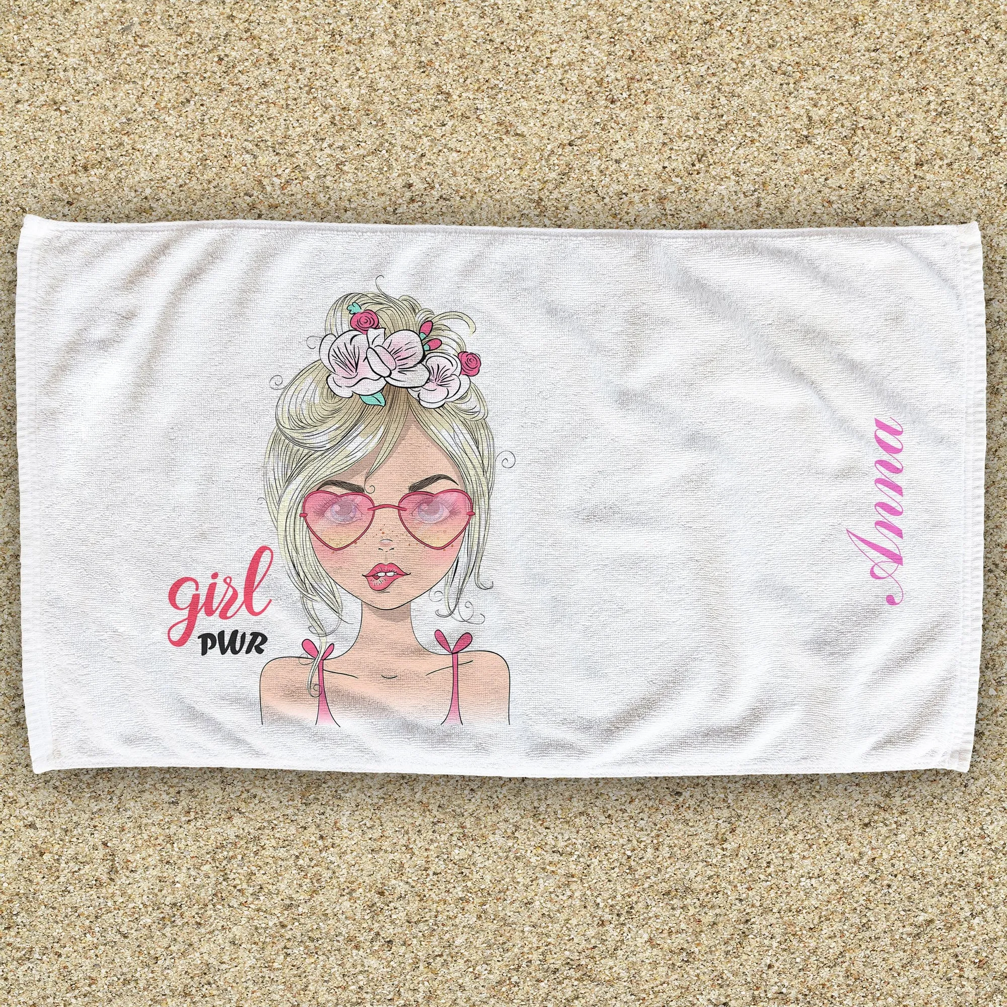 Command your royal adventure with MonogramOnline's Princess Monogrammed Towel - where personalization reigns supreme! |  30"x60" beach Towel