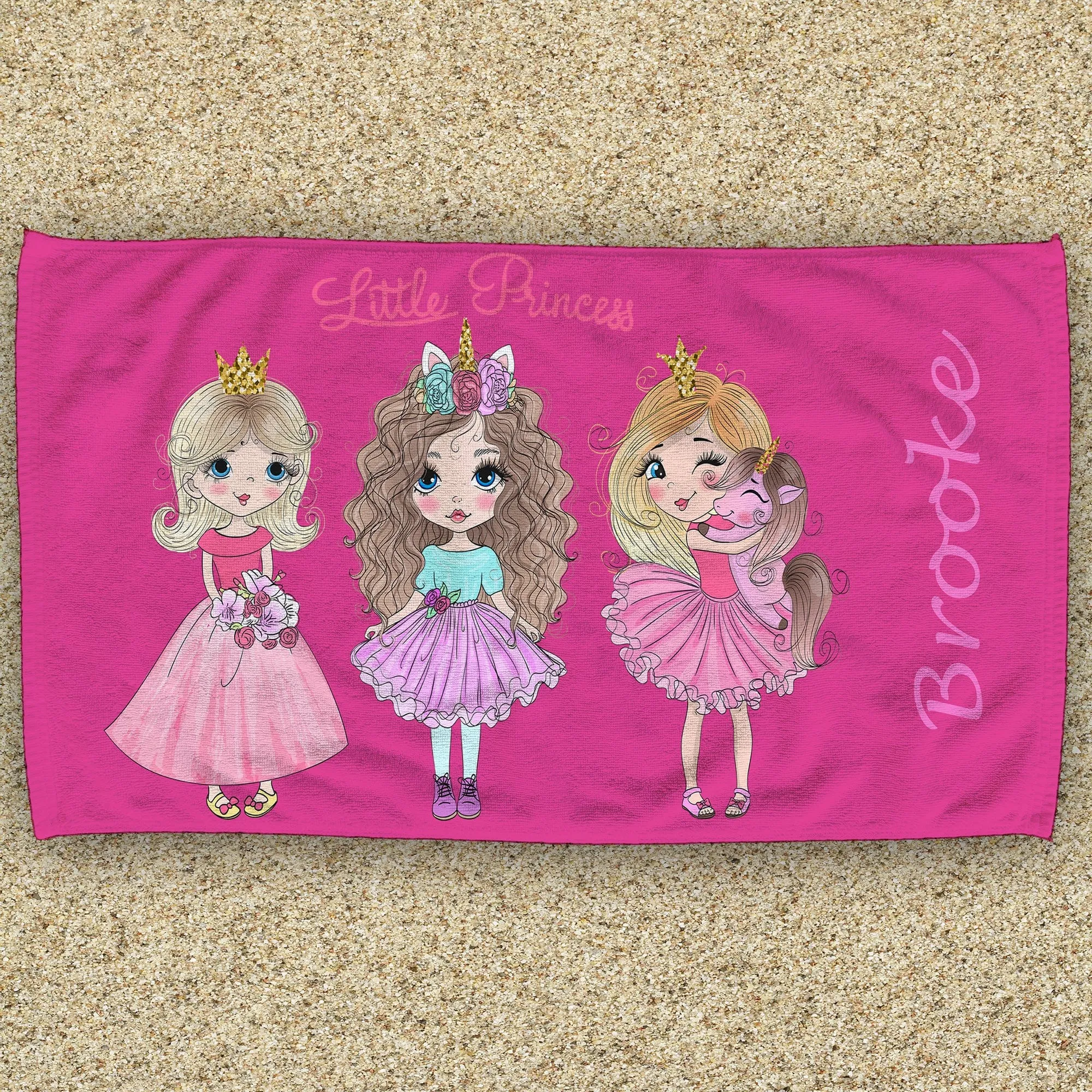 Command your royal adventure with MonogramOnline's Princess Monogrammed Towel - where personalization reigns supreme! |  30"x60" beach Towel