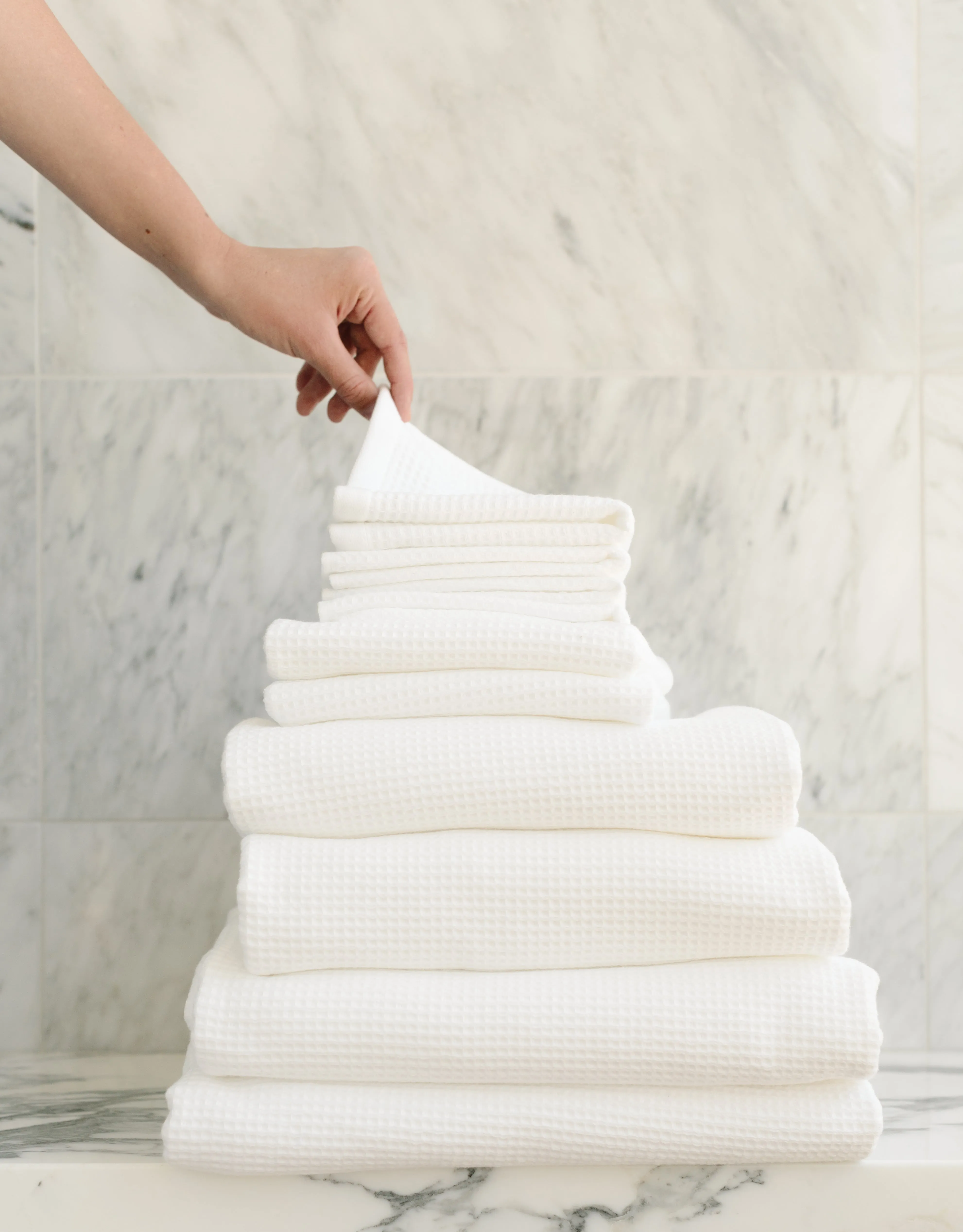 Complete Waffle Bath Towel Bundle