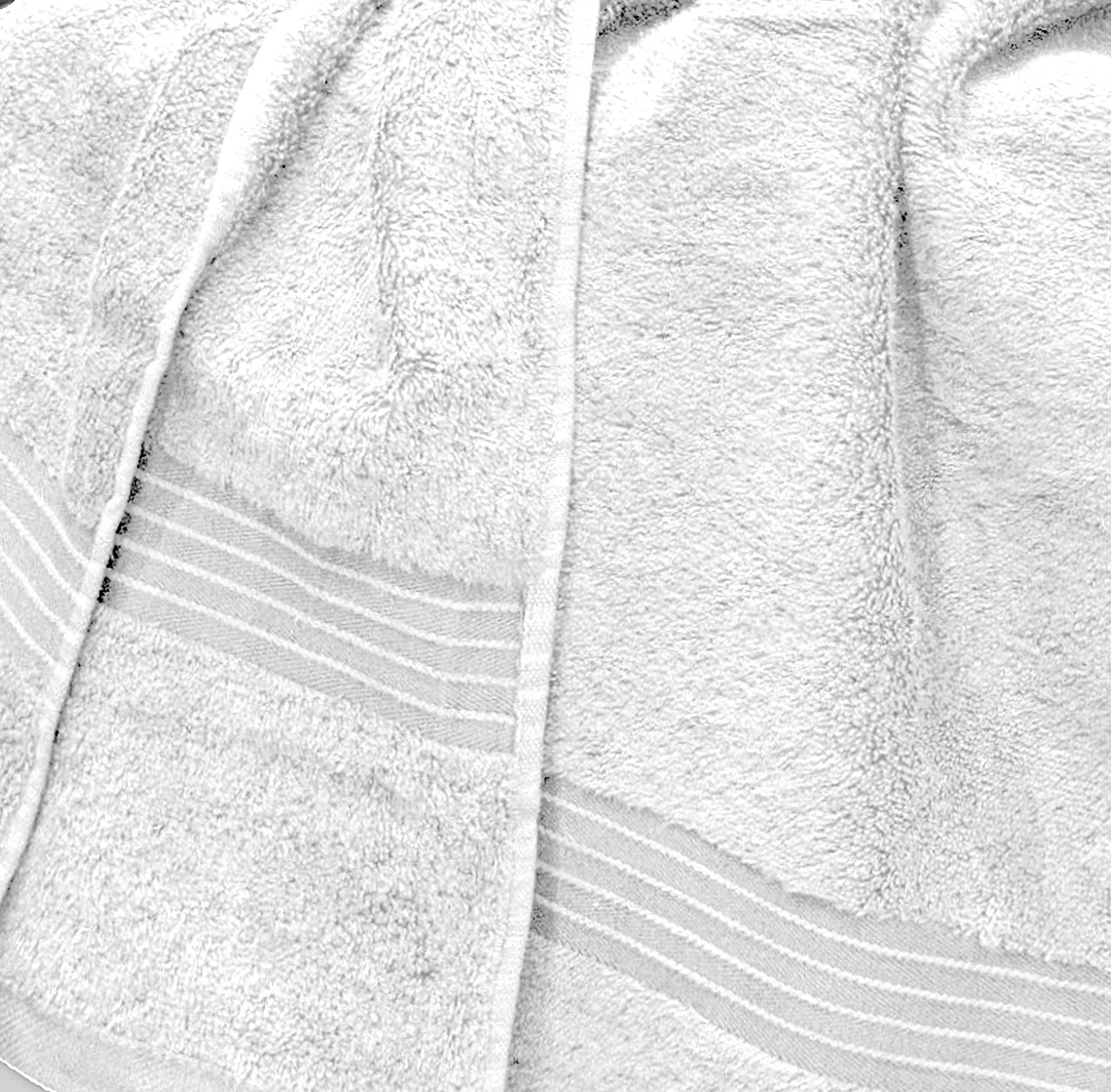 Cotton Bath Towel 70x140 CM 4 Piece Set, White