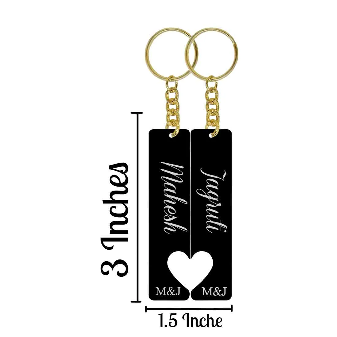 Couple Key Chain Custom Cute Keychain for Couples-Set of 2