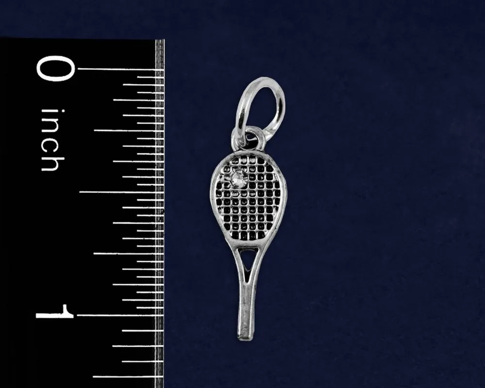 Crystal Tennis Racket Keychains