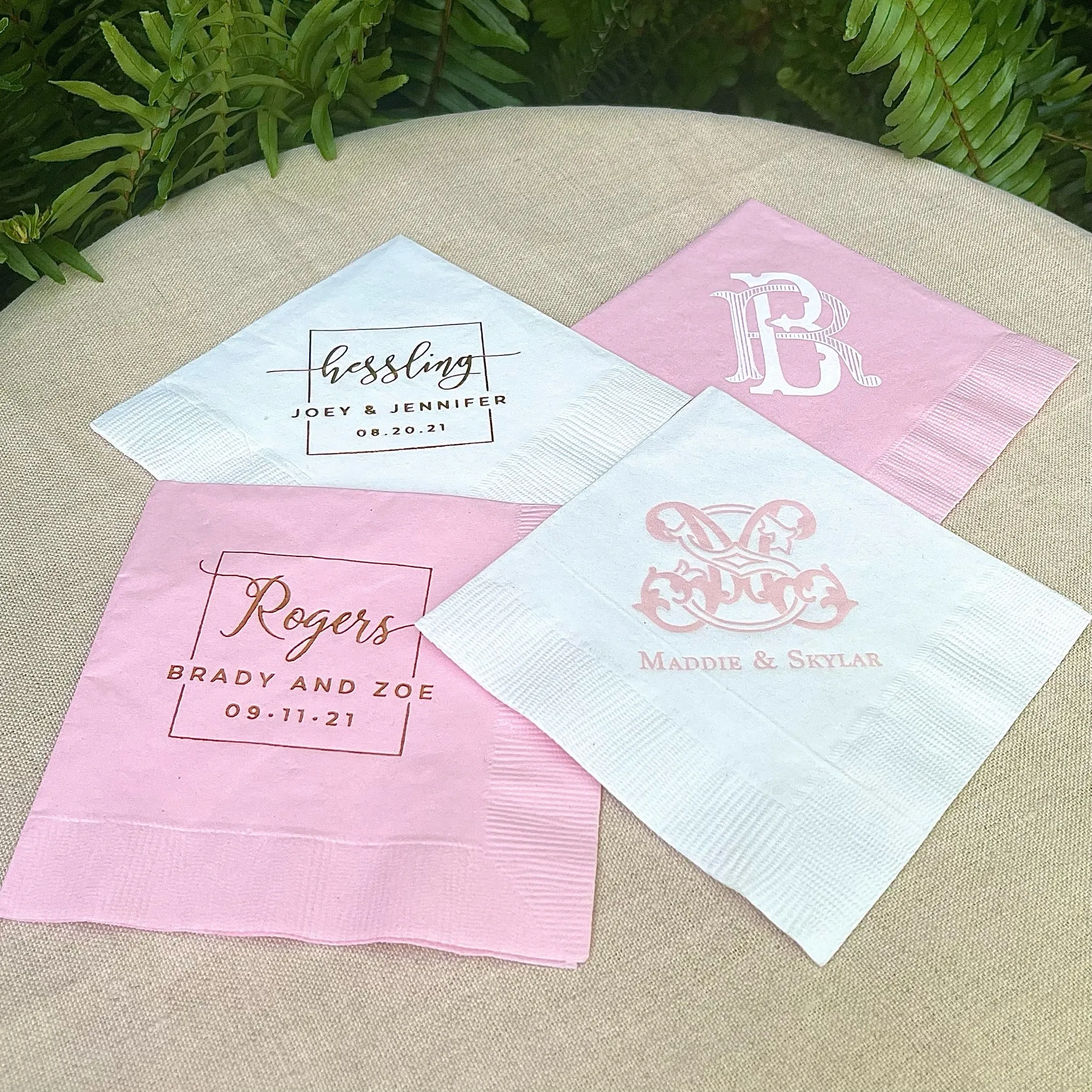 Custom Large Monogrammed Napkins