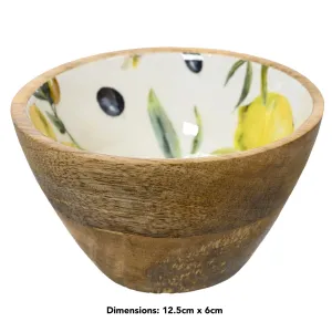 Decoris 12.5cm Lemon Mango Wood Bowl