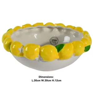 Decoris 30cm Lemon Rim Bowl