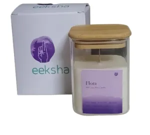 eeksha CANDLESHighly Fragranced Glass jar Candle - Gift for Brother Sister Mother dad Family corportate Gift-Flora