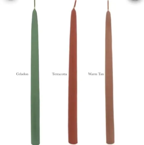 E_glaze Taper Gold Leaf Candles l Set of 3 l 8" l scented l Gold flakes |(Colorful taper candles with golden leaf foils)