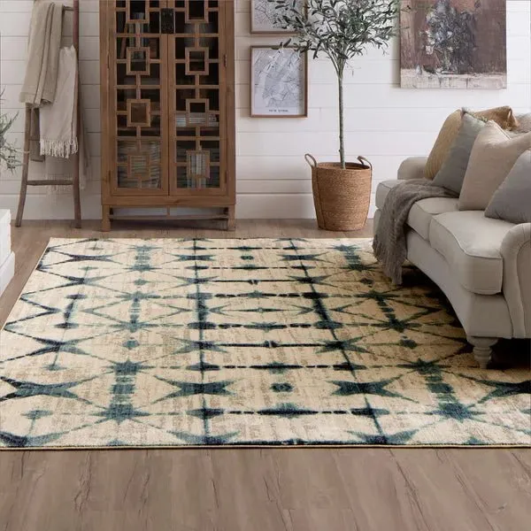 Expressions 91669 70033 Triangle Accordion Beige Rug