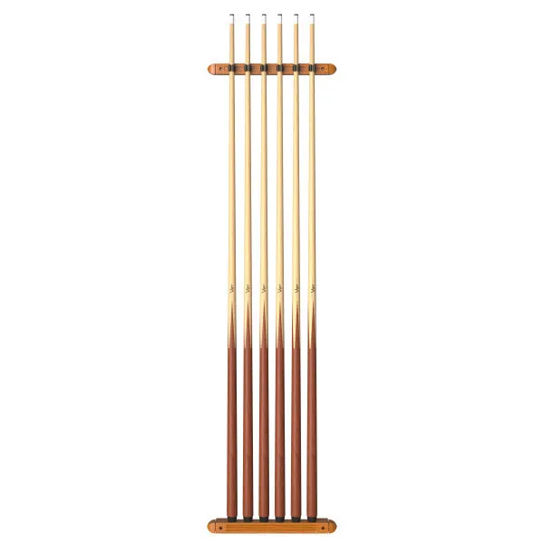 Fat Cat Oak 6 Cue 2-Piece Wall Cue Rack