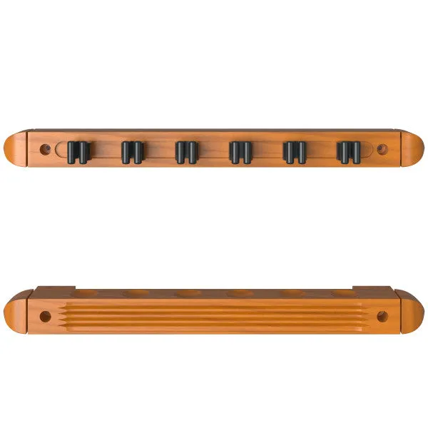 Fat Cat Oak 6 Cue 2-Piece Wall Cue Rack