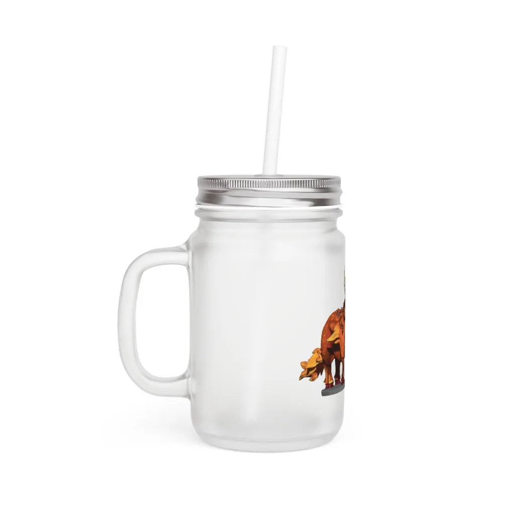 Fire Bull Mason Jar