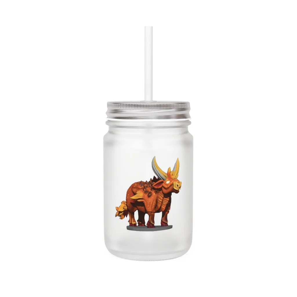 Fire Bull Mason Jar