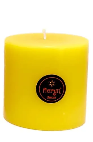 Floryn Decor Scented Pillar Candles for Home Decoration | Fragrance Candle Set of 3 Big Candles | Size- 3by 6, 3 by 4 & 3 by 3 inches, Scent- Vanilla