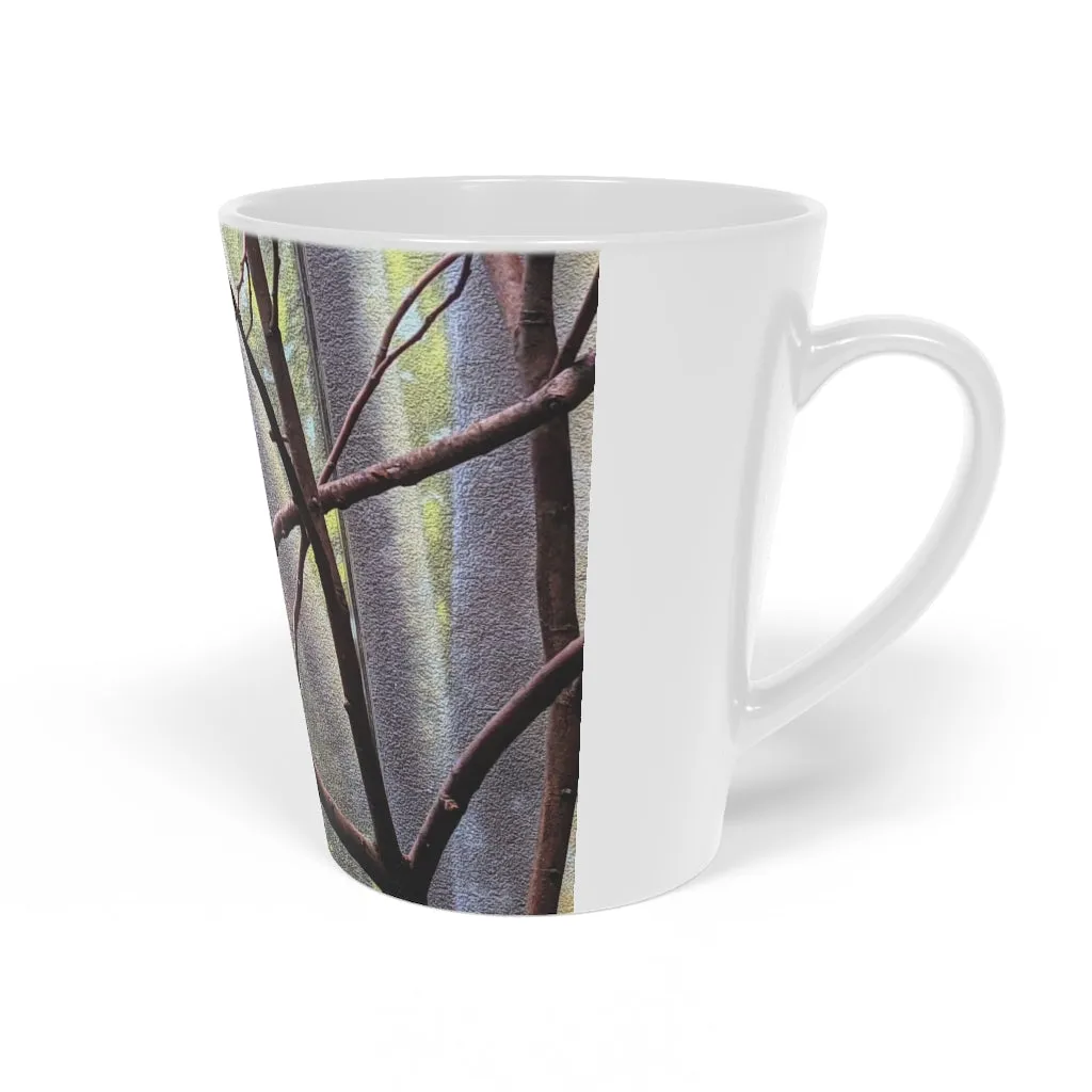 Green Birds Latte Mug, 12oz