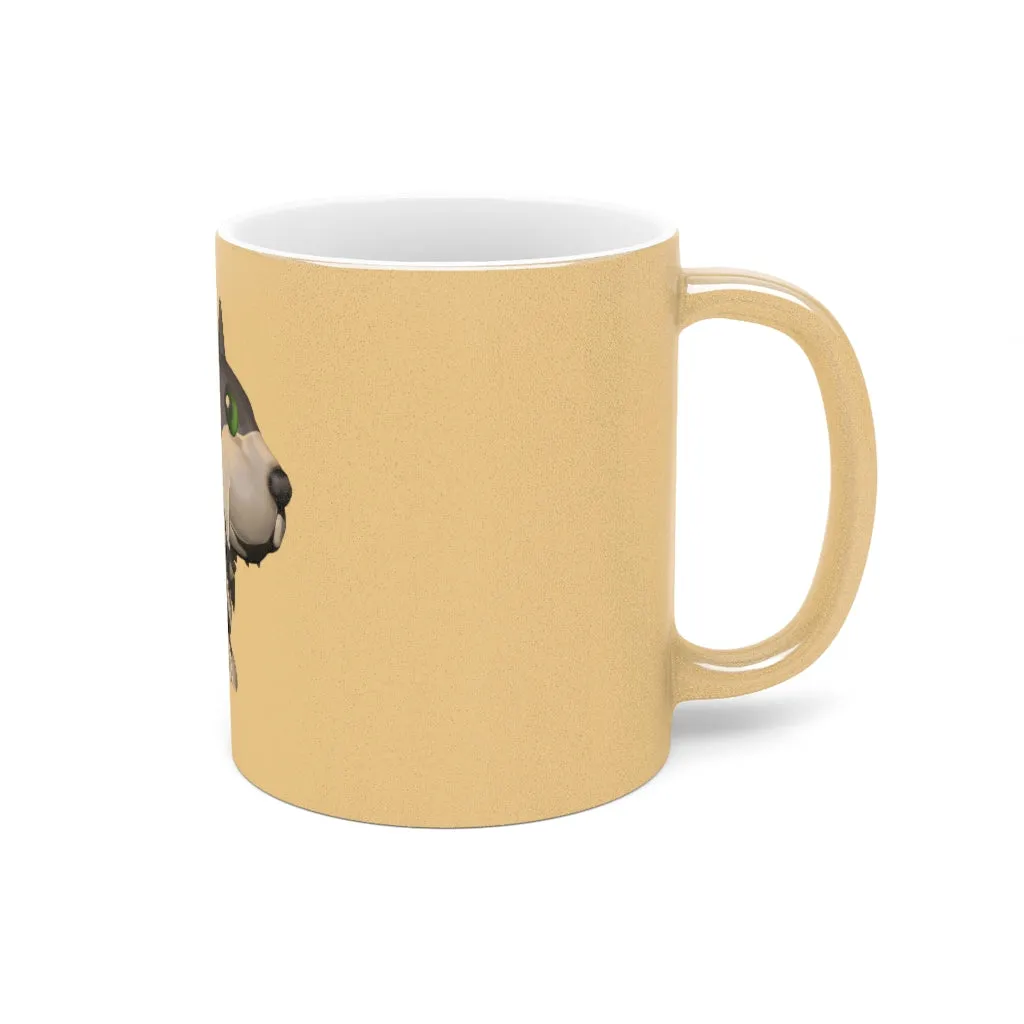 Grey Dog Metallic Mug (Silver / Gold)