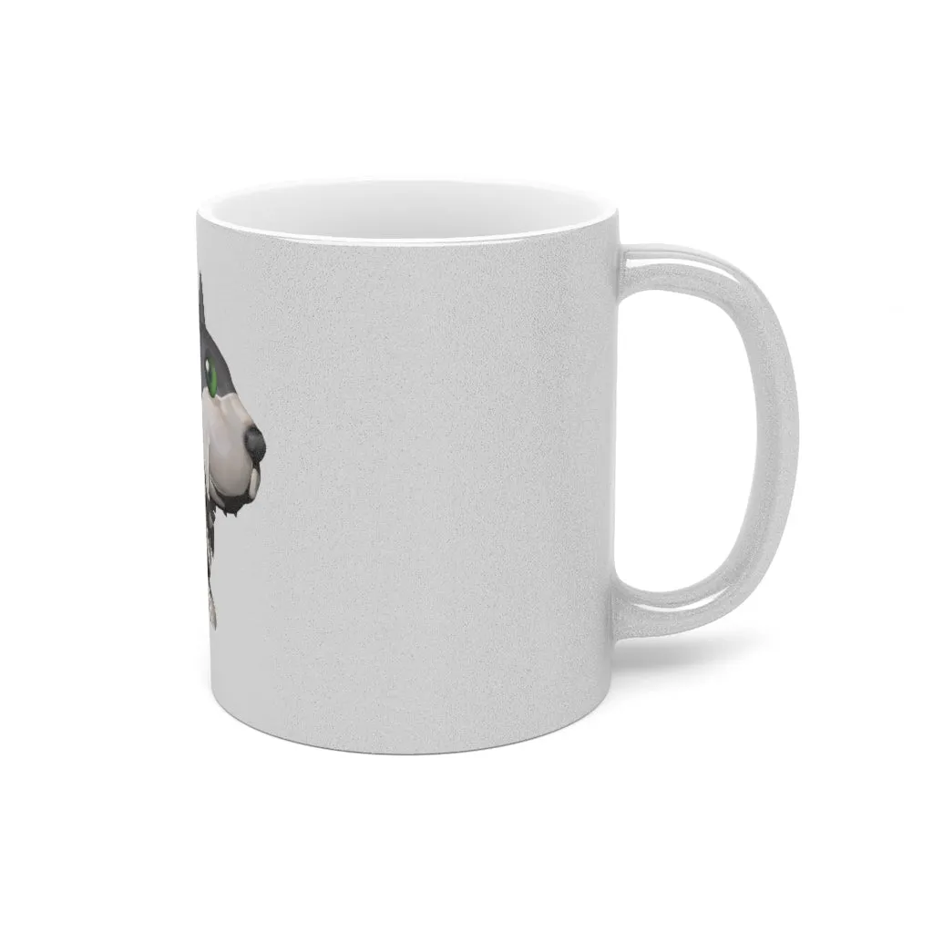 Grey Dog Metallic Mug (Silver / Gold)