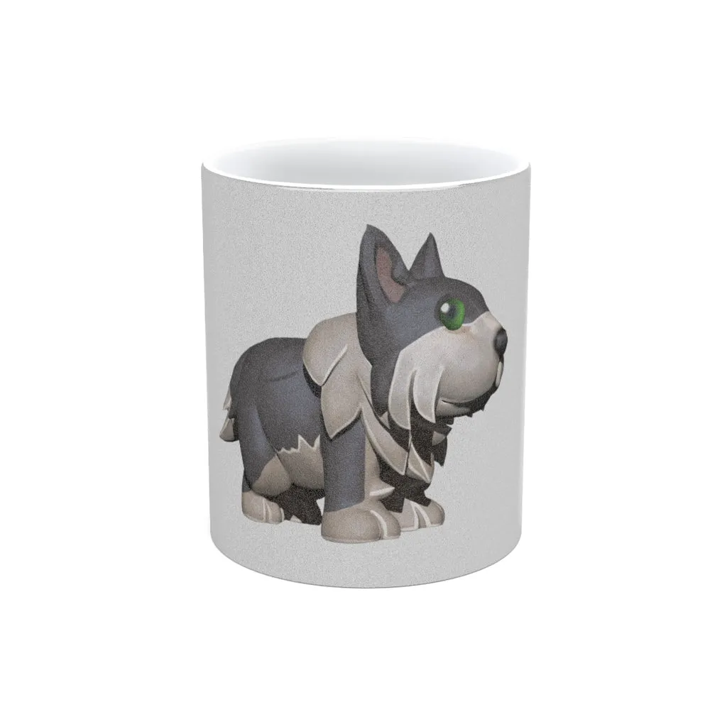 Grey Dog Metallic Mug (Silver / Gold)