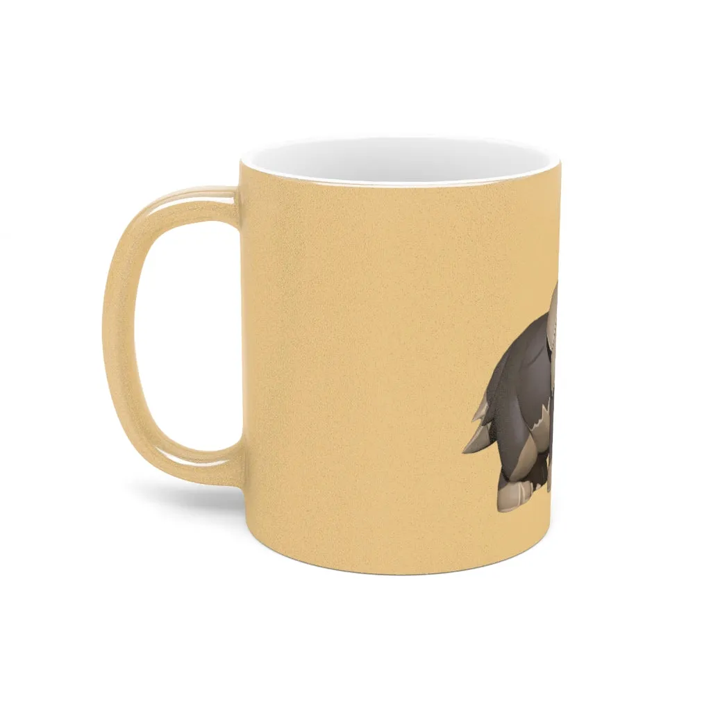 Grey Dog Metallic Mug (Silver / Gold)